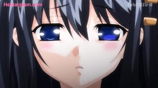 Cartoon brunette is moaning from pleasure while getting gangbanged, because she is about to cum