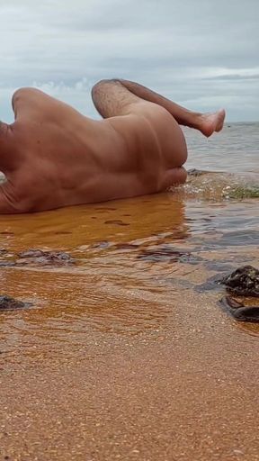 Ladysilva on the Beach Getting Naked What a Hot Tanned Ass with a Sexy Mark