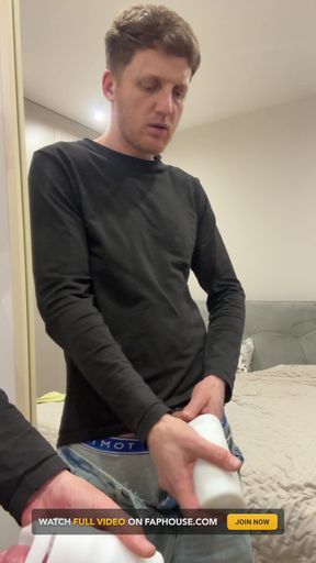 Fucking a Toy with a Big Dick and Moaning at 42 Years Old