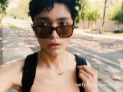 Skinny Twink Donovan running in the neighborhood just wearing shorts.