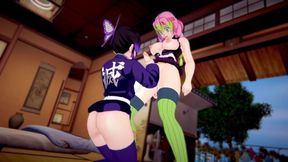 Demon Slayer - Hot Futas Orgy With Mitsuri, Shinobu, Kanao And Aoi
