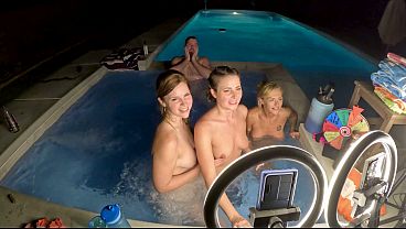 3 Porn Stars Share 1 Dick On The Hot Tub Helena Price , Deliah Grace, Scarlett Gushes, WCA Productions