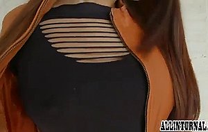 Hot brunette gets fucked in the ass before she is filled with cum