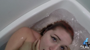 Captive Mermaid Blowjob in Bathtub