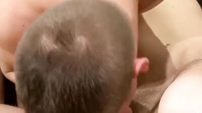 Cute twink blasts out a load while getting it in the ass