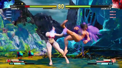 Bottomless Fighter - Team Match: Laura vs Chun Li (Progressive NSFW)