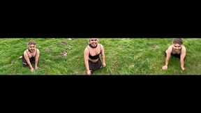 sissy dog training: femme sandy crawling & fetching for queen elena