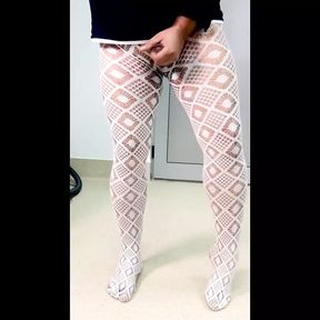 Pantyhose white masturbation verry sexy