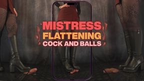 Sadistic Mistress Flattening Your Balls and Cock (Vertical Version) - TamyStarly - Cock Balls Crush Trample, Shoejob, Bootjob, CBT, Ballbusting, Trampling, Stomping
