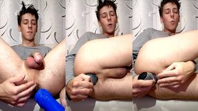 my games with a giant prolapse and a butt plug. hot sexy twink squirts hands-free.