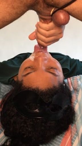 Stepdaughter in the biggest deepthroat fuck ever seen (New angle)