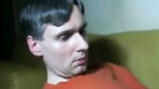 Horny adidas sport dude jerking off the first time in a sports camp dorm room