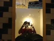 Cumshot on mirror