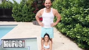 Violet Gems Teases JMac By The Pool And Finds Her Best Move After Spotting His Big One - MOFOS