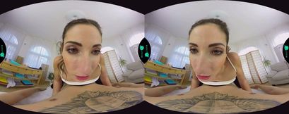 Petite brunette cloe's massive jugs in hot POV action