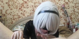 NIER AUTOMATA - 2B Blowjob PORNO COSPLAY