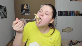 Fat Fetish - Eating Pasta and Swig Soda