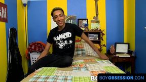 BoyObsession.com - Asian twink Andrew Brenton jerks off alone to climax
