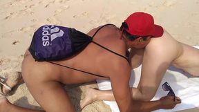 wife gets involved with stranger on nude beach.