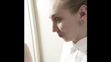 Androgynous Butch Ravages Her Friend in Party Bathroom Squirt