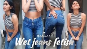 Wet jeans fetish