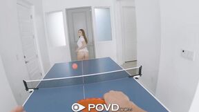 POVD Table Tennis teasing babe gets banged in P-O-V - Penelope Kay