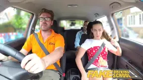 Sex Driving School Horny learners secret suck and fuck