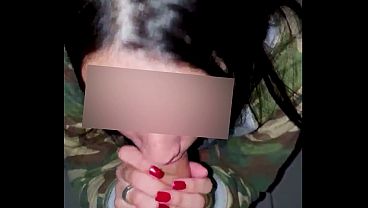 Petite Latina GF sucks big cock in homemade cuckolding scene