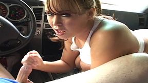 Brandi Talore Handjob in Car On Cold Day