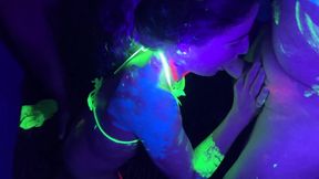 Full Video - Glow Party! Bukkake Gangbang for Cum-hungry Slut - Cliff Media Productions