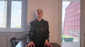 Strict leather goddess teases you