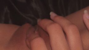 Playing with my wet tiny pussy until I cum for you