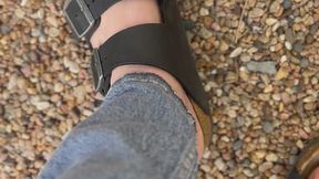 POV I Love Wearing My Favorite Worn Birkenstock Sandals with the Foot Prints & Toe Prints! Do You Like Them Too?