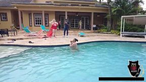 rome major hard fucks skinny sisi pesos  pussy on a cot in the pool!