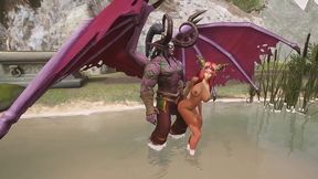 illidan stormrage stand lift and carry fucks a hot redhead elf - warcraft parody