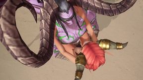 illidan stormrage stand lift and carry fucks a hot redhead elf - warcraft parody