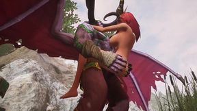 illidan stormrage stand lift and carry fucks a hot redhead elf - warcraft parody