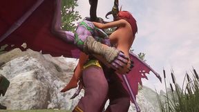 illidan stormrage stand lift and carry fucks a hot redhead elf - warcraft parody