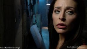 ”Handcuffed brunette rough ravaged”