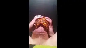 Warren Enjoys Pineapple Flavored Cumshot in Steamy Cam Session