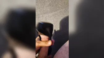 German twink fills condom with cum and stuffs it into high heels