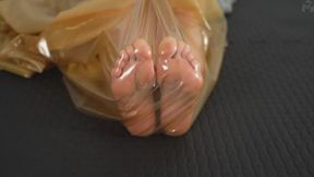Bonus video Sonya legs in transparent latex