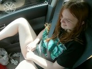 A Ride in the Car ~ Naughty Redhead Public Masturbation While He Drives