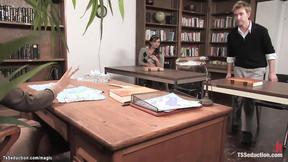 ”Tranny college girl anal fucks colleague”