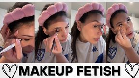 Applying my makeup in the morning