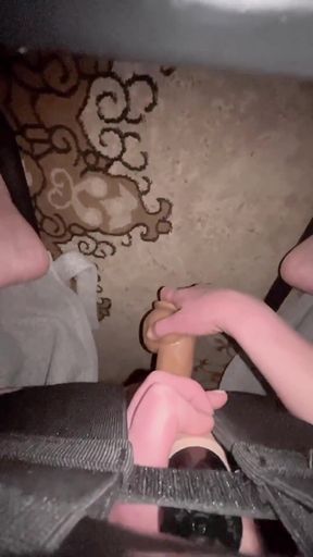 Sissy Hubby Dildo Bouncing