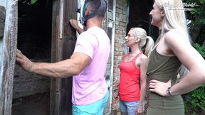 behind the scenes of amazing threesome with two hot real estate agent ladies