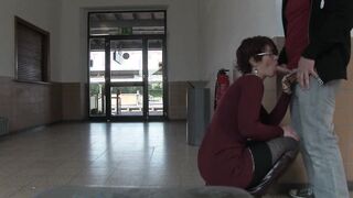 Rough Banged inside a Train Station - Popp Sylvie inside Outdoors