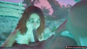 Elf Girl Sucks Cock, Gets Licked and Fucked Hard with Cum on Face &amp; Body