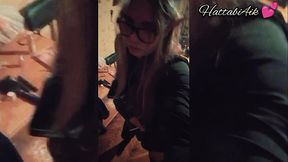 Beautiful slut femboy squirt pleasure with anal plug in ass